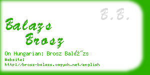 balazs brosz business card
